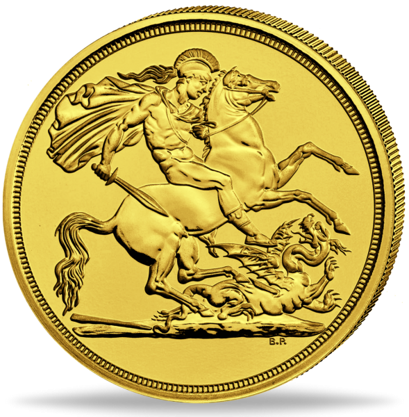 2 Pfund Sovereign Charles III. Gold - Münze Rückseite