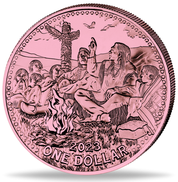 1 Dollar Erzähler - Münze Vorderseite
