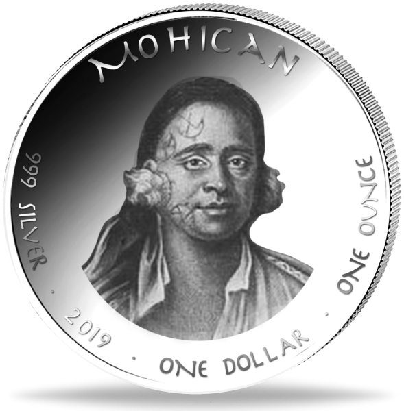 1 Dollar Mohican Massachusetts - Vorderseite Münze