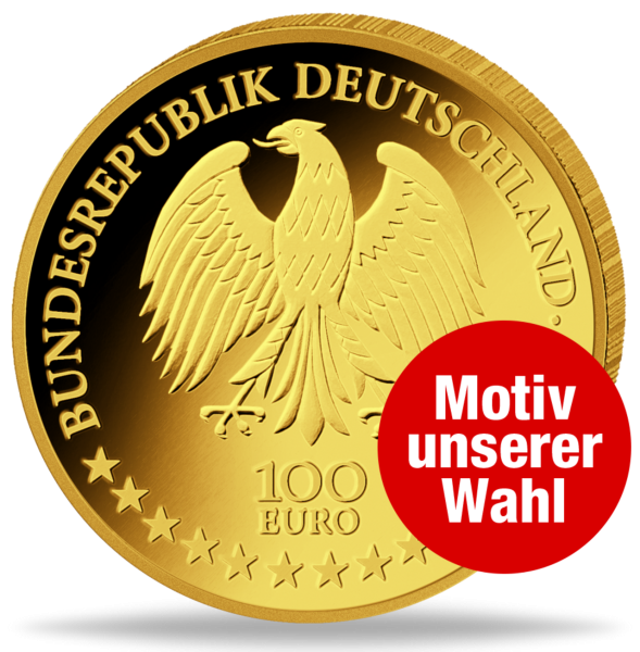 100 Euro Gold Motiv unserer Wahl - Münze Rückseite