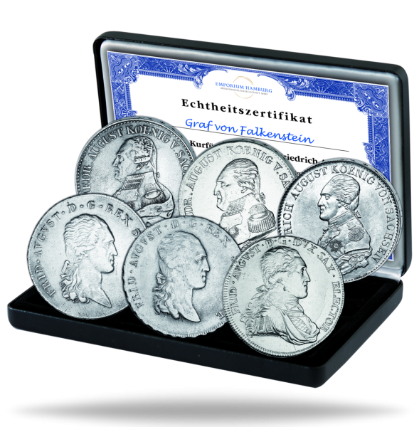 Talersatz „Kurfürst und König Friedrich August“ (6 Mz.) - Satzbild