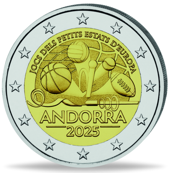 2 Euro Spiele von Europas Kleinstaaten - Münze Vorderseite