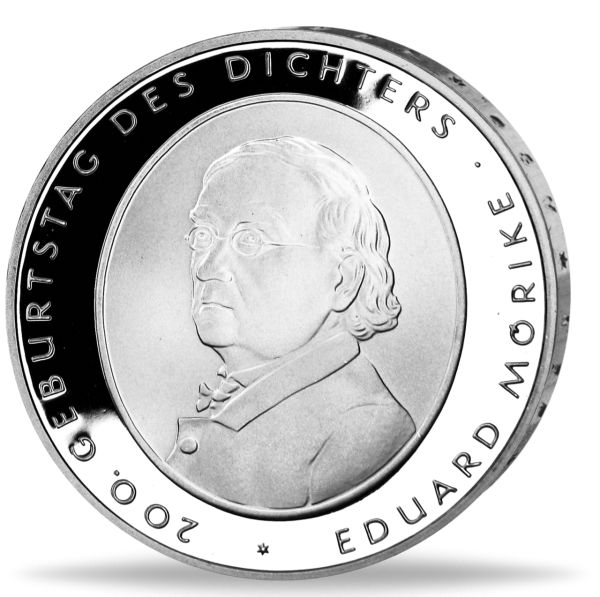 10 Euro Eduard Mörike - Vorderseite Münze