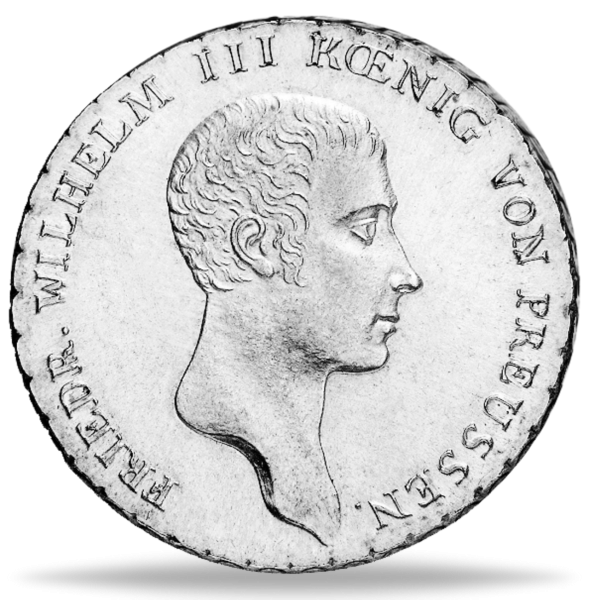 Taler Friedrich Wilhelm III. - Vorderseite historische Silbermünze