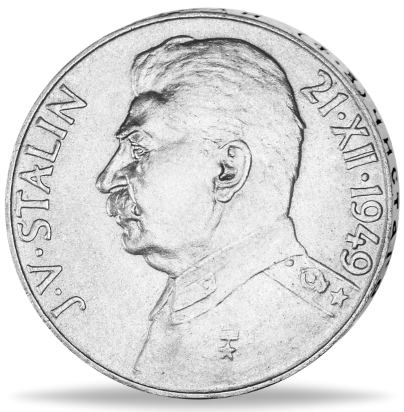 100 Tschechische Kronen 70 Geburtstag Stalin - Vorderseite Münze