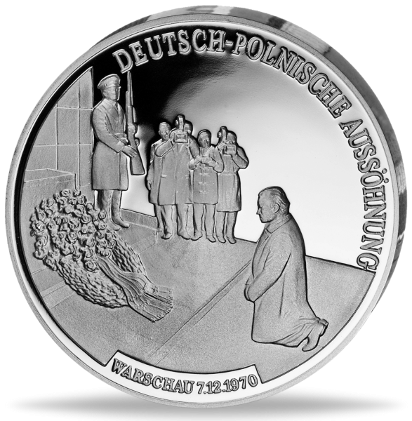 Kniefall Willy Brandt 1970 - Münze Vorderseite