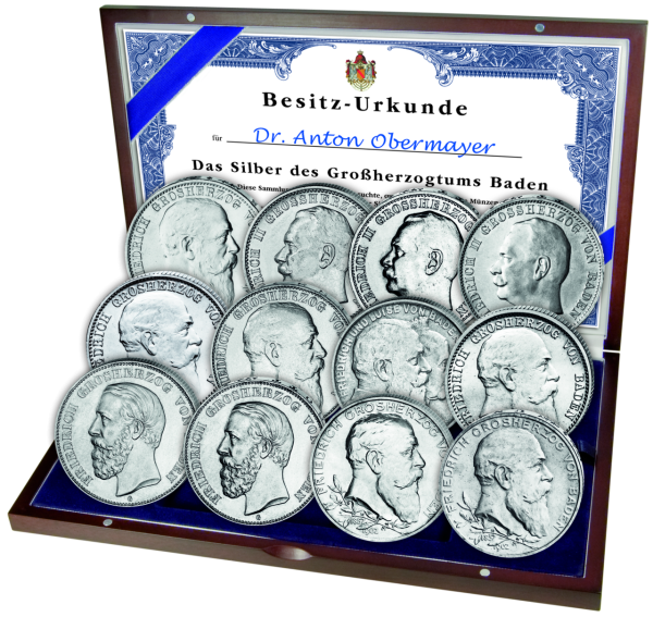 Silber-Satz Großherzogtum Baden - 12 Münzen
