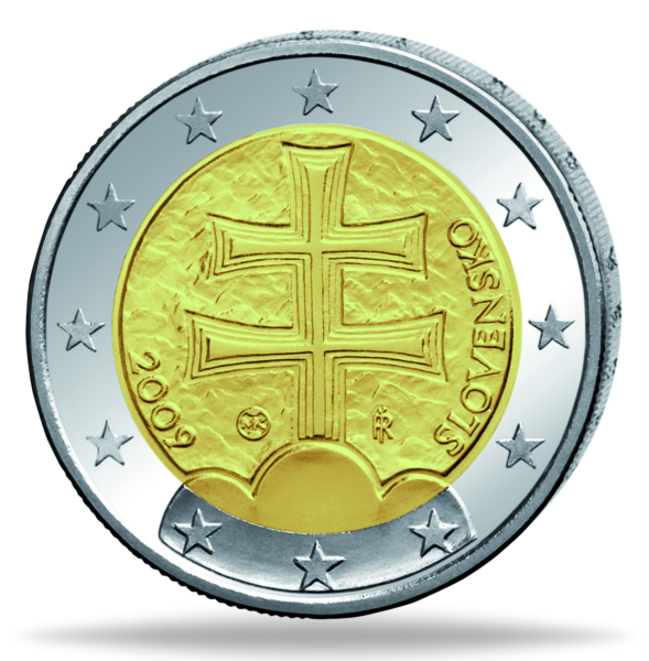 Slowakei, 2 Euro Wappen 2009, bfr. - Münze Vorderseite
