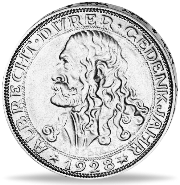3 Reichsmark Albrecht Dürer Jaeger 332 - Silber - Münze Vorderseite
