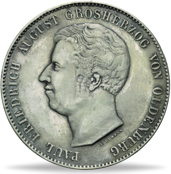 Großherzogtum Oldenburg, Doppeltaler „Großherzog August I.“ - Münze Vorderseite