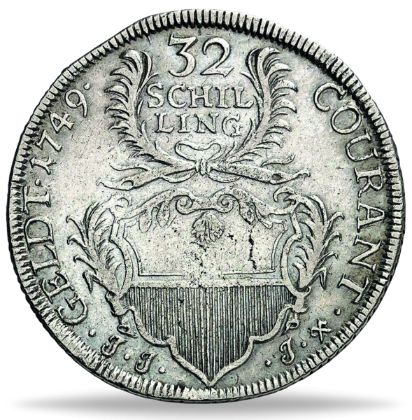 LÜBECK, 32 Schilling 1749 JJJ, - Münze Vorderseite