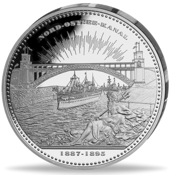 Kaiserliche Jacht Hohenzollern Nord-Ostsee-Kanal-Gedenkprägung - Medaille Vorder