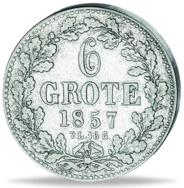 6 Grote Bremen 1840-61 - Münze Vorderseite