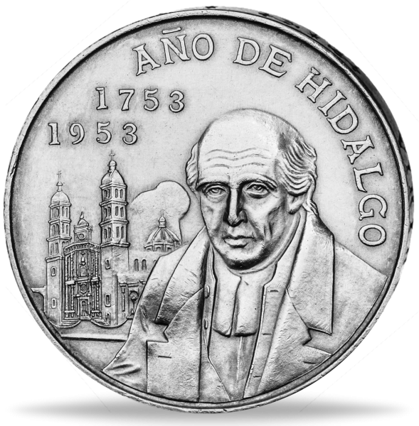 5 Pesos 200. Geburtstag Hidalgo - Münze Vorderseite