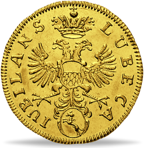 Hansestadt Lübeck, Dukat 1717, auf das Reformations-Jubiläum - Münze Vorderseite