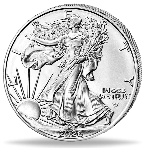 1 Dollar Eagle 1 Unze Silber - Münze Vorderseite