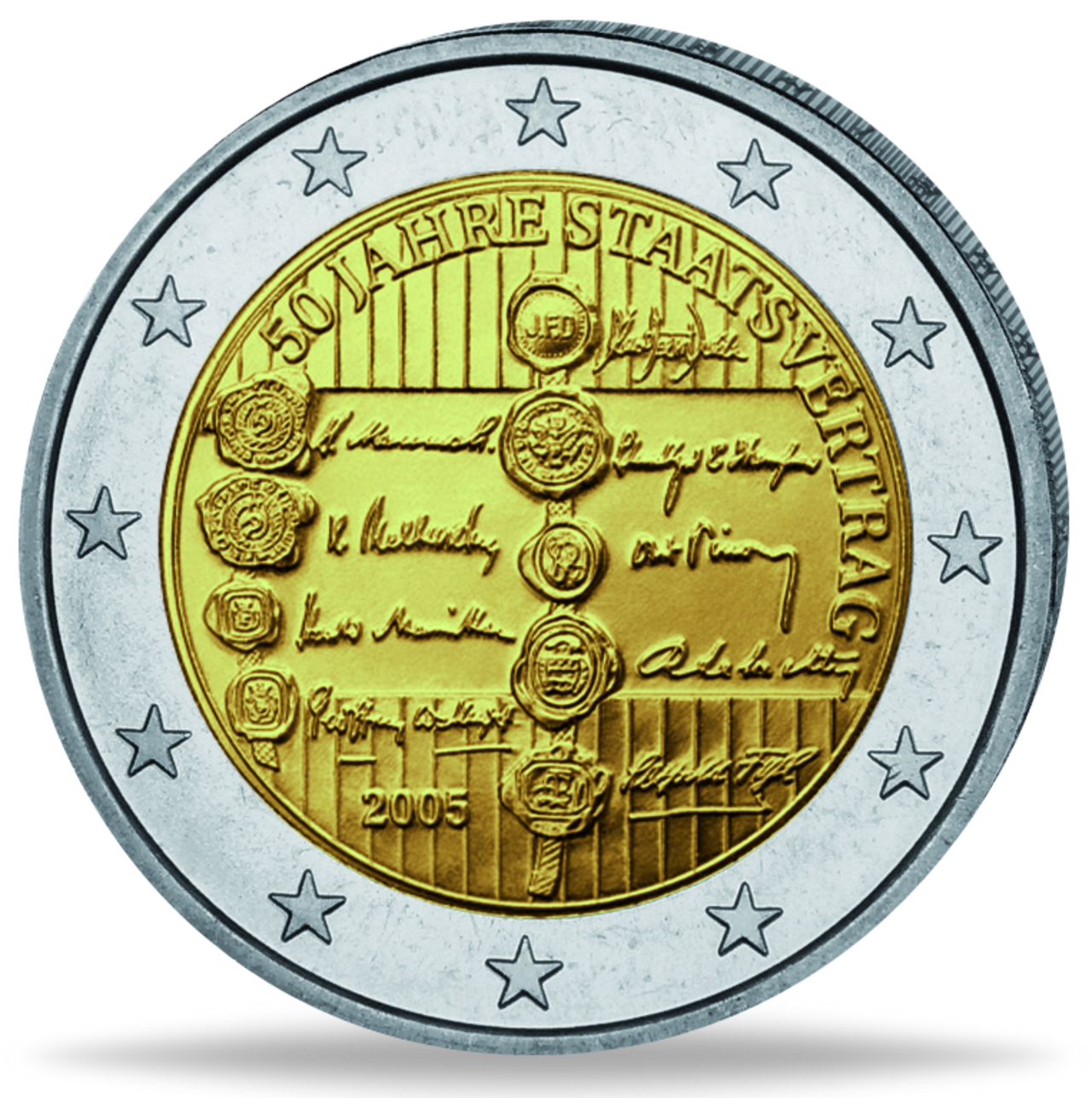 Piece 2 Euros 50 Jahre Staatsvertrag 2005 2 Euro Staatsvertrag | Emporium-Merkator