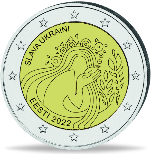 2 Euro Hoch lebe die Ukraine - Münze Vorderseite
