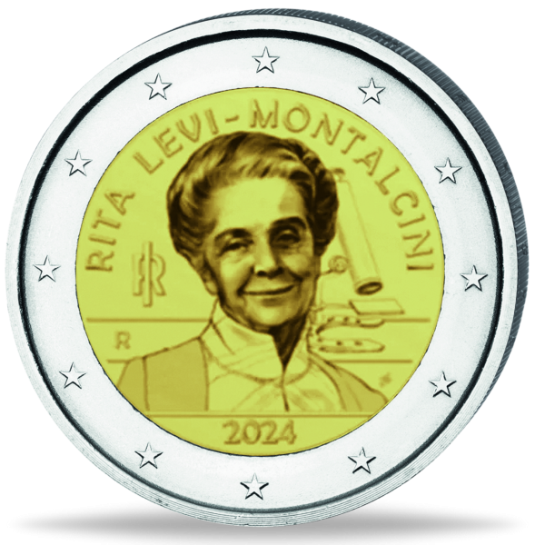 Italien, 2 Euro Rita Levi-Montalcini, 2024, bfr. - Münze Vorderseite