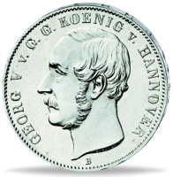 Ausbeutetaler Georg V. Thun 170 - Vorderseite Münze Ausbeutetaler Georg V. Thun 170 - Vorderseite Münze