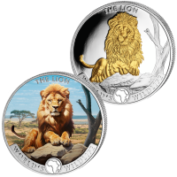 20 Francs Löwe mit Farb- und Goldveredelung - Satzbild 20 Francs Löwe mit Farb- und Goldveredelung - Satzbild