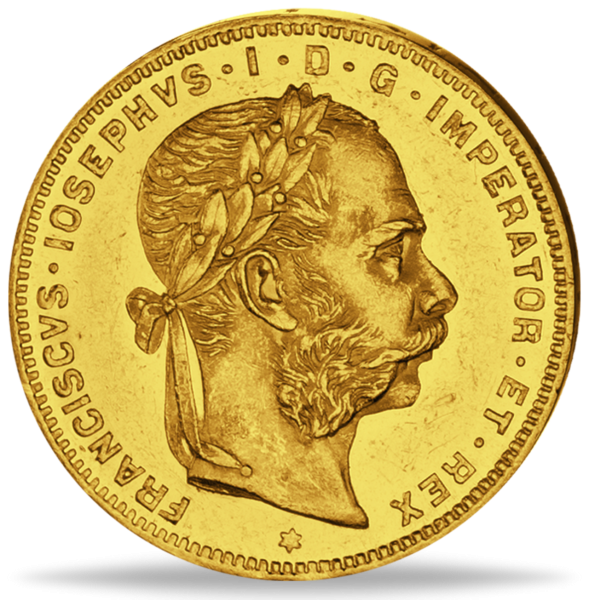 8 Gold Florin Kaiser Franz Joseph I.  - Vorderseite Münze