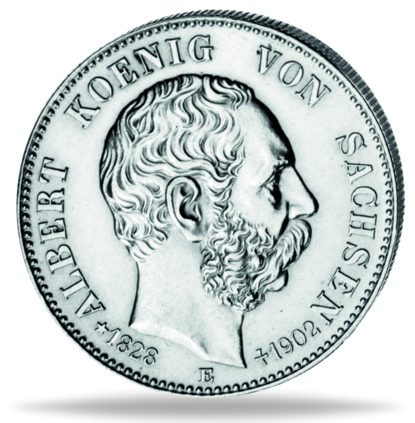 Königreich Sachsen, 2 Mark 1902 Tod von Albert I. J.127 - Münze Vorderseite
