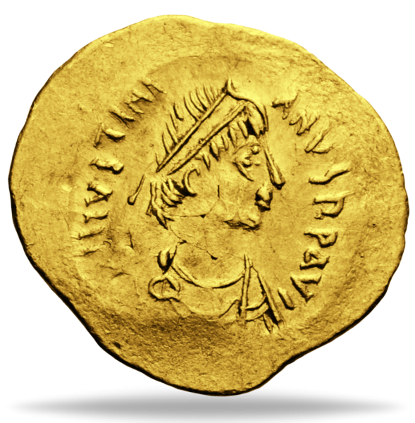 Tremissis Justinian I. Gold - Vorderseite Münze