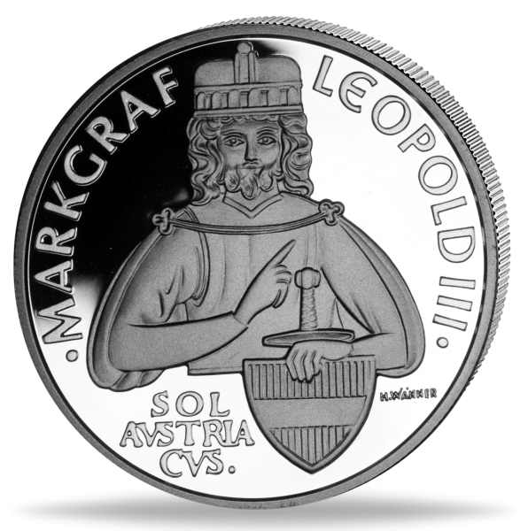 100 Schilling Markgraf Leopold III - Münze Vorderseite