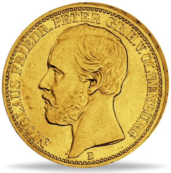 10 Mark Nicolaus Friedrich Peter 1874 B (Jaeger 241) - Münze Vorderseite