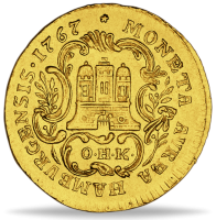 HAMBURG, Dukat 1767, Frbg.1127 - Münze Vorderseite HAMBURG, Dukat 1767, Frbg.1127 - Münze Vorderseite