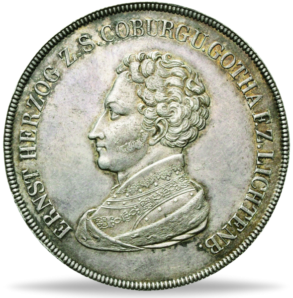 Sachsen-Coburg-Gotha, Kronentaler 1827, Herzog Ernst I. - Münze Vorderseite