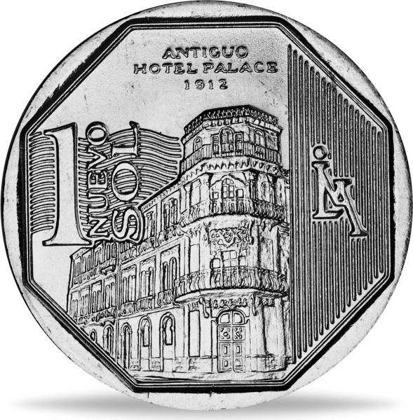 1 Nuevo Sol Antiguo Hotel Palace - Vorderseite eckige Münze