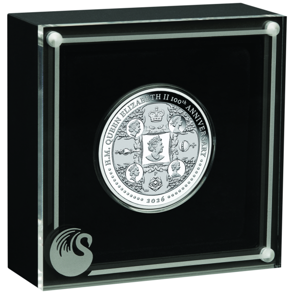 1 AUS-Dollar Queen Elizabeth II. 100. Geburtstag - Münze im Präsentationsetui