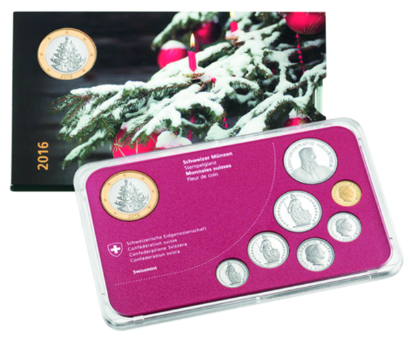 8,85 Franken Weihnachts-Münzsatz 2016