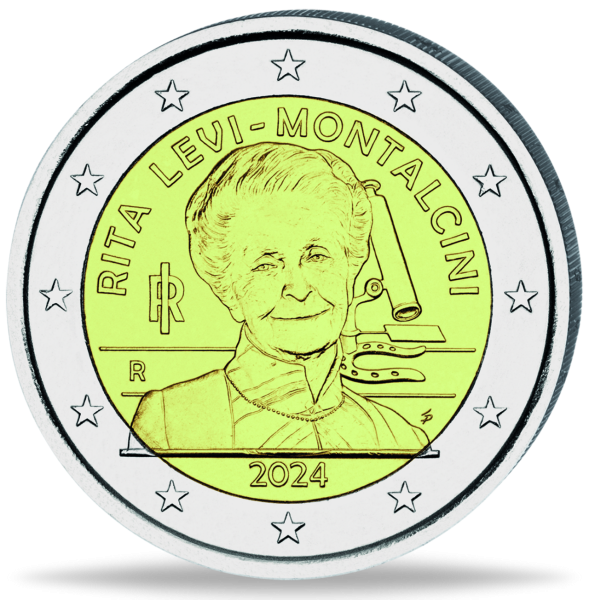 Italien, 2 Euro Rita Levi-Montalcini, 2024, bfr. - Münze Vorderseite