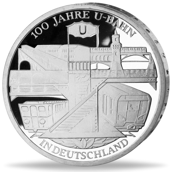 10 Euro 100 Jahre U-Bahn in Deutschland - Vorderseite Münze