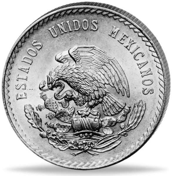 Mexiko, 5 Pesos 1947-1948 Cuauthemoc - Silber - Münze Vorderseite