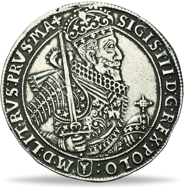 Reichstaler 1628, König Sigismund III. - Silber - Münze Vorderseite