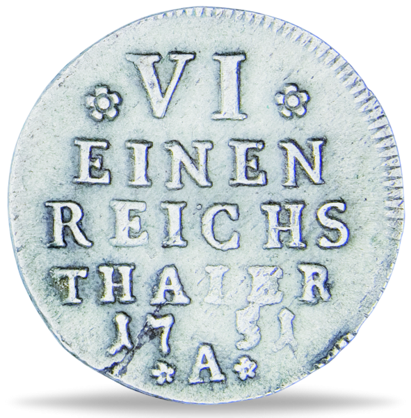 1/6 Taler König Friedrich der Große - Münze Rückseite