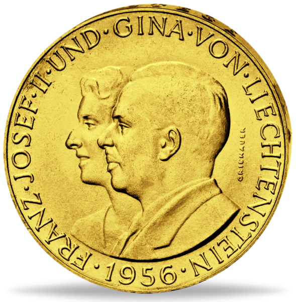 50 Franc Franz Joseph II / Gina - Münze Vorderseite