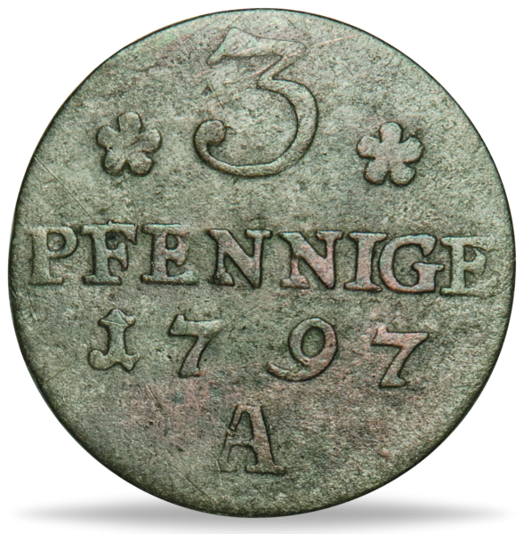 3 Pfennig Preußen - Münze Vorderseite