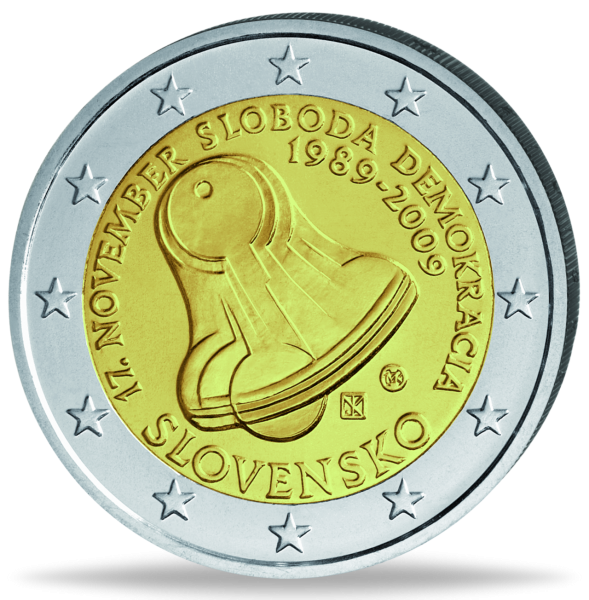 2 Euro 20 Jahre Freiheit und Demokratie - Münze Vorderseite