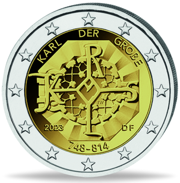 2 Euro Karl der Große - Vorderseite Münze