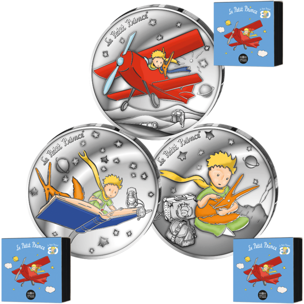 3 x 10 Euro Der kleine Prinz, Silber - Satzbild