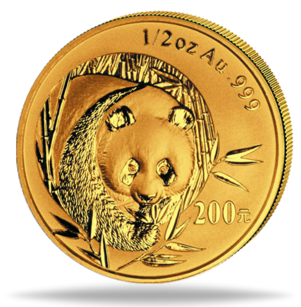 200 Yuan Panda 1/2 Unze Gold 2003 - Münze Vorderseite
