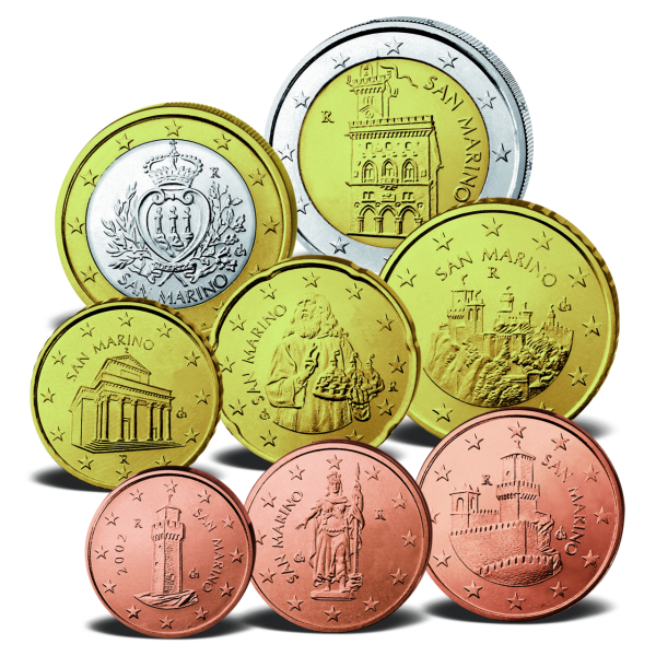 8,88 Euro Kursmünzensatz 2006 mit 1 Cent - 2 Euro plus 5 € Delfico - Satzbild