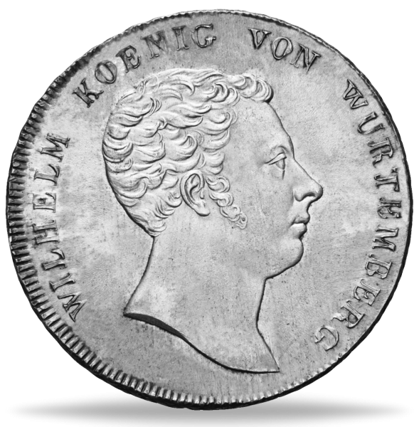 Kronentaler König Wilhelm I. Wuerttemberg - Münze Vorderseite
