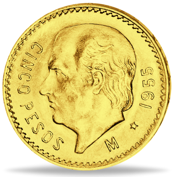 5 Pesos Hidalgo - Vorderseite Münze