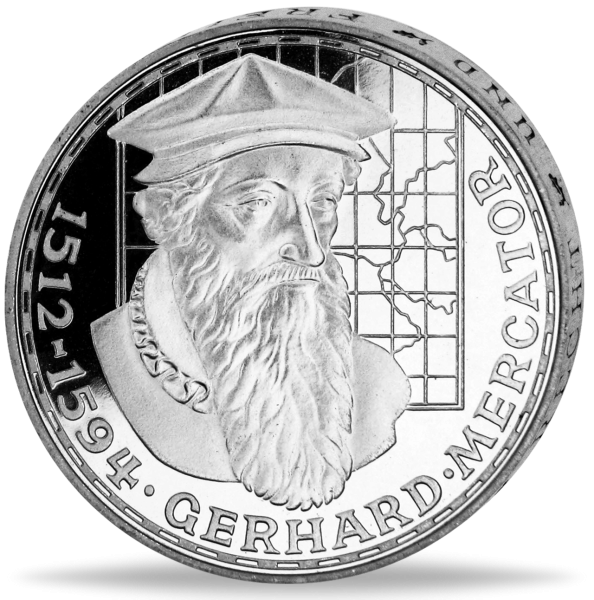 5 DM Gerhard Mercator - Münze Vorderseite